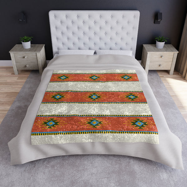 Living Room Throw Blanket Southwestern Blanket for Bedroom Bedding Velvet Blanket Polyester 4 x 5 ft