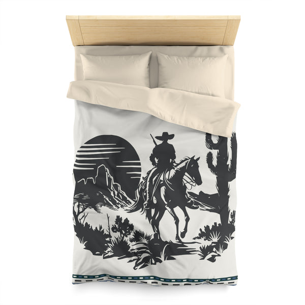 Western Duvet Cover, 4 Sizes Polyester Lightweight Queen, King, Twin Duvet Cover Hidden Zipper