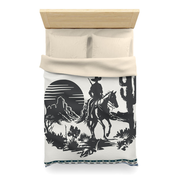 Western Duvet Cover, 4 Sizes Polyester Lightweight Queen, King, Twin Duvet Cover Hidden Zipper