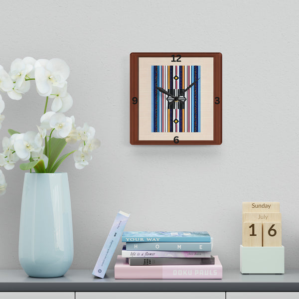 Acrylic Wall Clock - Square or Circle. Nevada Strips Wall Clock