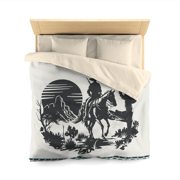 Western Duvet Cover, 4 Sizes Polyester Lightweight Queen, King, Twin Duvet Cover Hidden Zipper