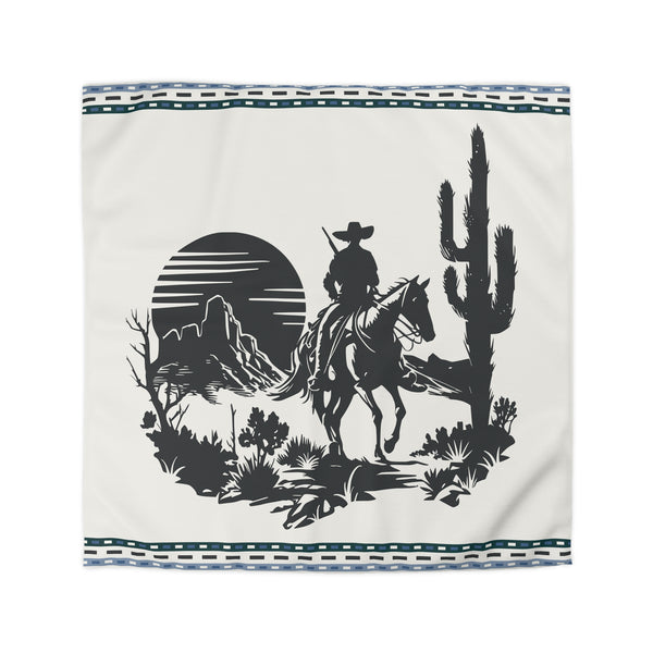 Western Duvet Cover, 4 Sizes Polyester Lightweight Queen, King, Twin Duvet Cover Hidden Zipper