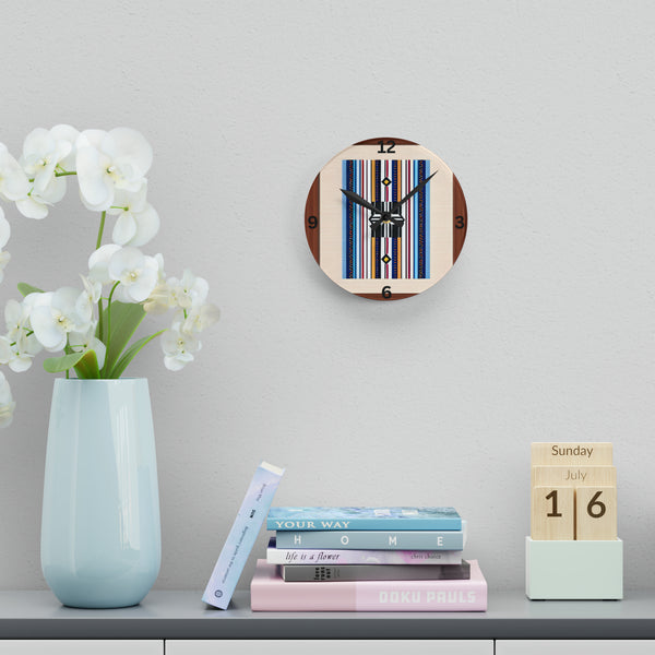 Acrylic Wall Clock - Square or Circle. Nevada Strips Wall Clock
