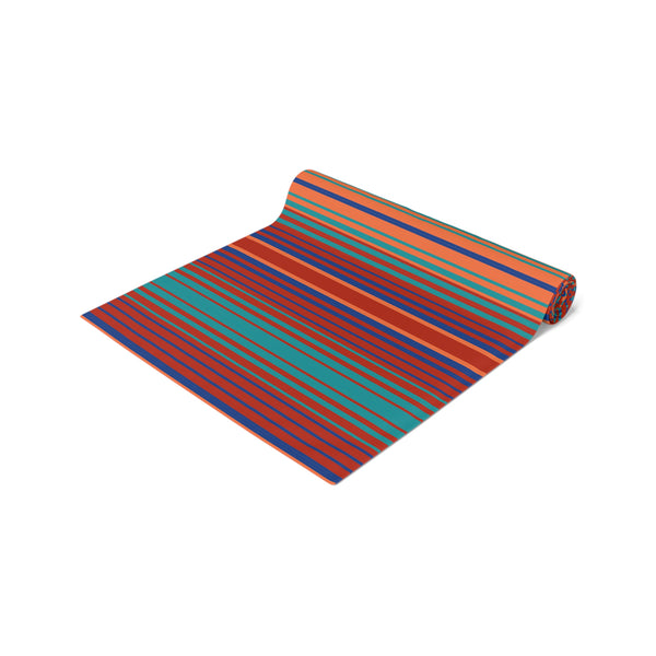 Table Runner for Dining Table, Lakeshore Ridge Striped Print, Two Sizes
