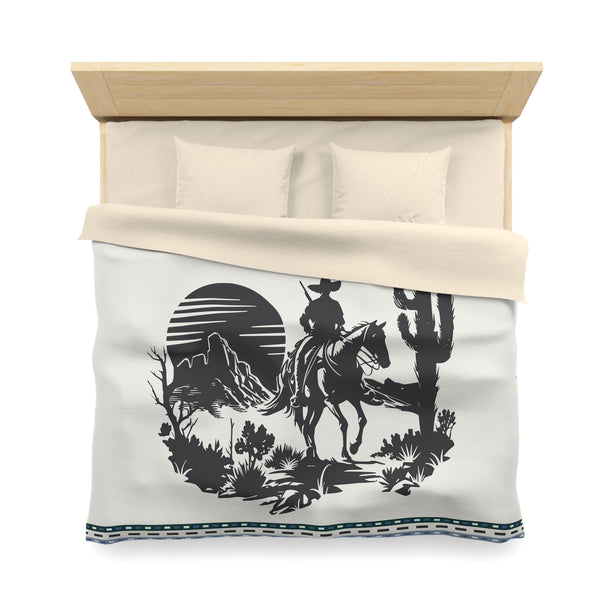 Western Duvet Cover, 4 Sizes Polyester Lightweight Queen, King, Twin Duvet Cover Hidden Zipper