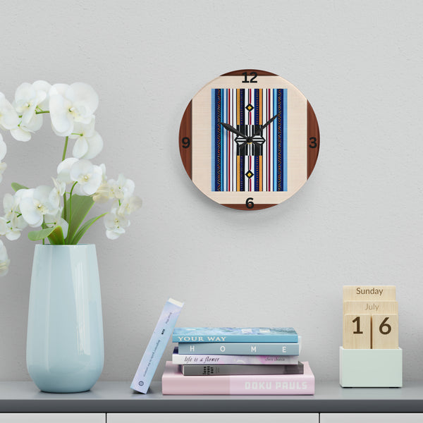 Acrylic Wall Clock - Square or Circle. Nevada Strips Wall Clock