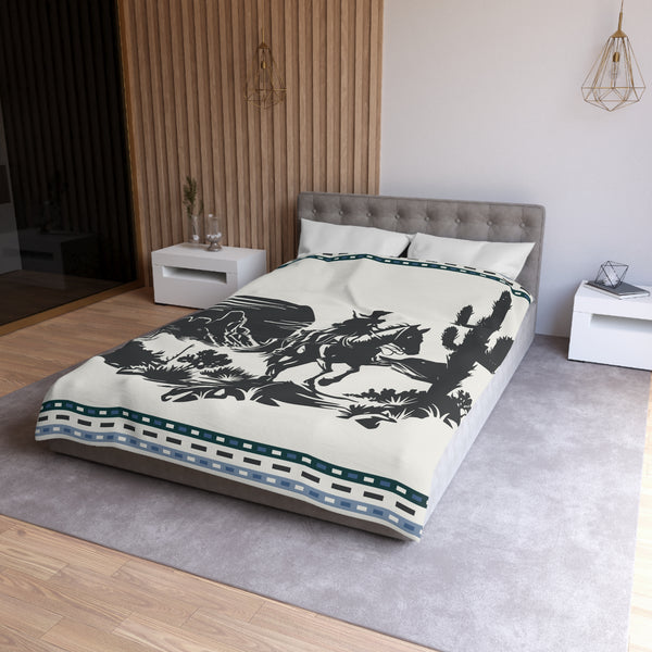 Western Duvet Cover, 4 Sizes Polyester Lightweight Queen, King, Twin Duvet Cover Hidden Zipper