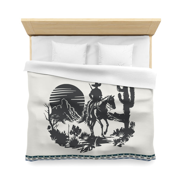 Western Duvet Cover, 4 Sizes Polyester Lightweight Queen, King, Twin Duvet Cover Hidden Zipper