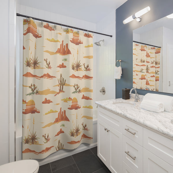 Shower Curtains for Bathroom Desert Them Curtain for Shower, 71x74" Polyester Anti-wrinkle