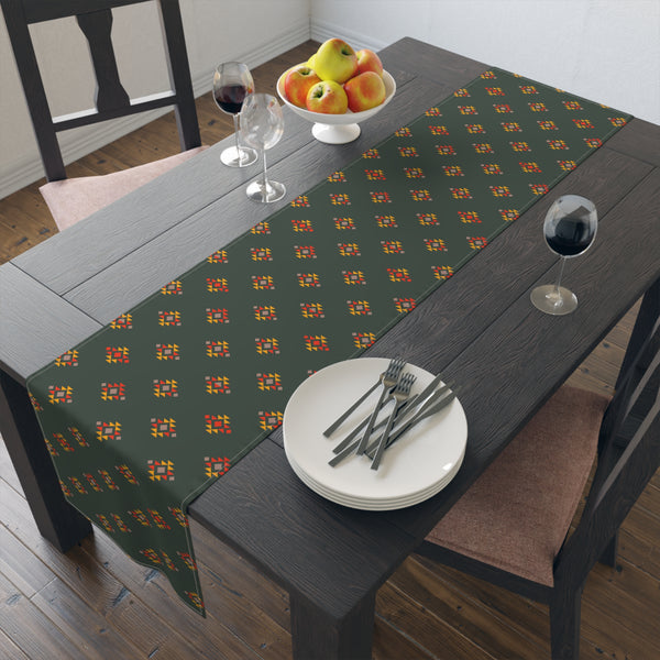 Table Runner for Table Cotton or Polyester, Southwestern Alpine Ridge Print
