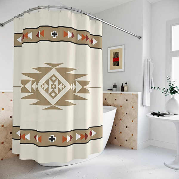 Shower Curtain Montana Hills Southwestern Polyester Bathroom Decor Lodge Cabin