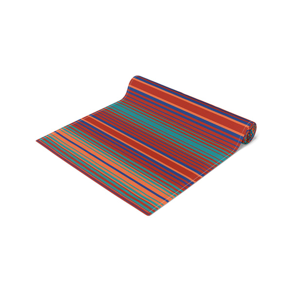 Table Runner for Dining Table, Lakeshore Ridge Striped Print, Two Sizes