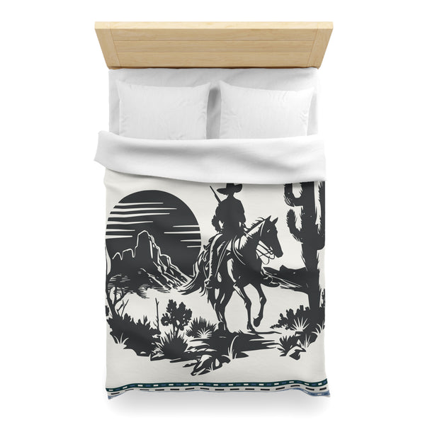 Western Duvet Cover, 4 Sizes Polyester Lightweight Queen, King, Twin Duvet Cover Hidden Zipper
