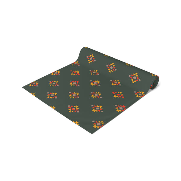 Table Runner for Table Cotton or Polyester, Southwestern Alpine Ridge Print