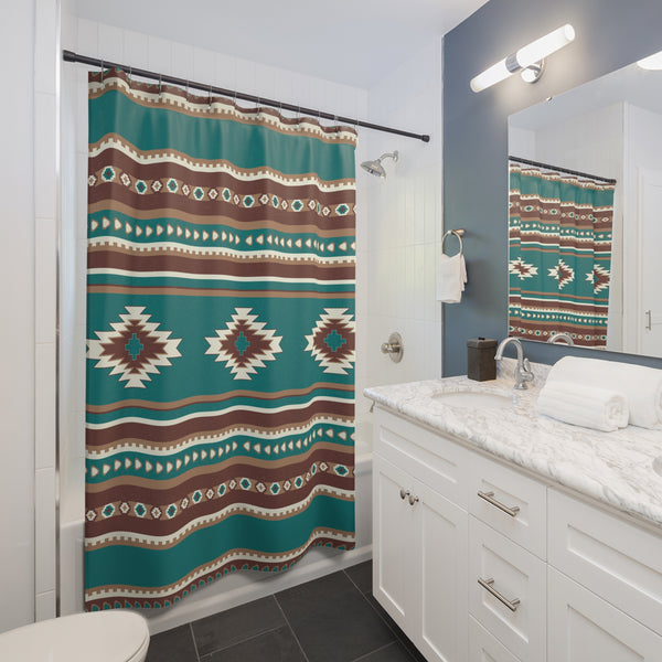Curtain for Shower Southwestern, Midwest, Fabric Shower Curtain, Bathroom Curtains, Home Decor, Bathroom Decor, Home