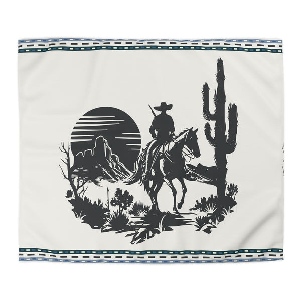 Western Duvet Cover, 4 Sizes Polyester Lightweight Queen, King, Twin Duvet Cover Hidden Zipper