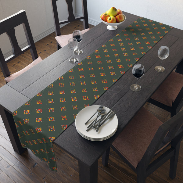 Table Runner for Table Cotton or Polyester, Southwestern Alpine Ridge Print