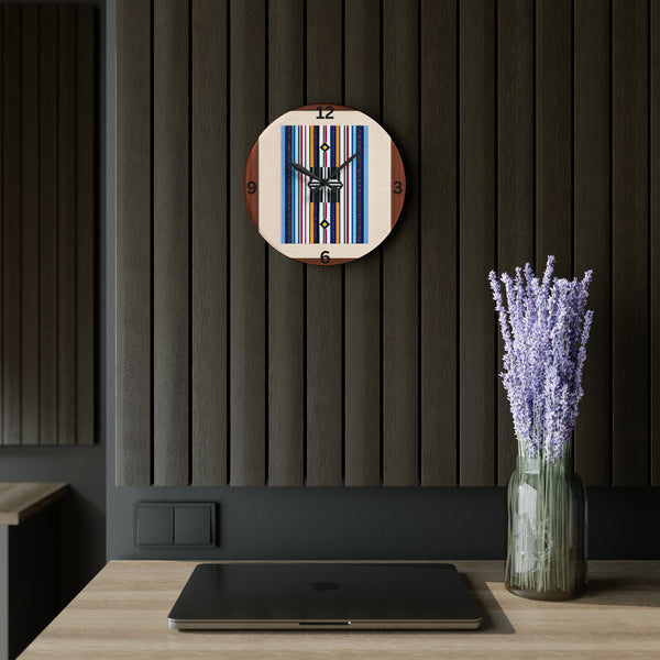 Acrylic Wall Clock - Square or Circle. Nevada Strips Wall Clock