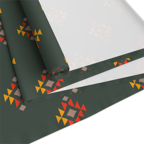 Table Runner for Table Cotton or Polyester, Southwestern Alpine Ridge Print
