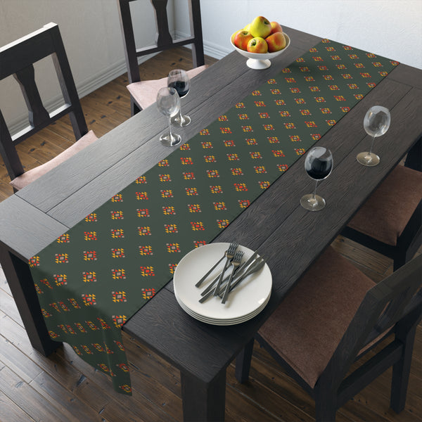Table Runner for Table Cotton or Polyester, Southwestern Alpine Ridge Print