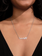 Personalized Pet Necklace for Dog Owner Paw Print Name Necklace for Pet Gifts for Owners