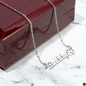 Personalized Pet Necklace for Dog Owner Paw Print Name Necklace for Pet Gifts for Owners