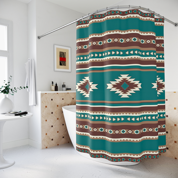 Curtain for Shower Southwestern, Midwest, Fabric Shower Curtain, Bathroom Curtains, Home Decor, Bathroom Decor, Home
