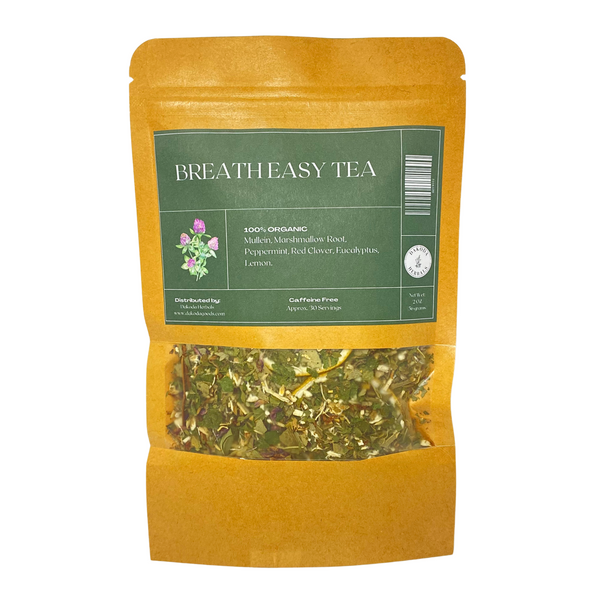 Mezcla de té de hierbas Breathe Easy: hojas sueltas, apoyo para una función respiratoria clara y saludable