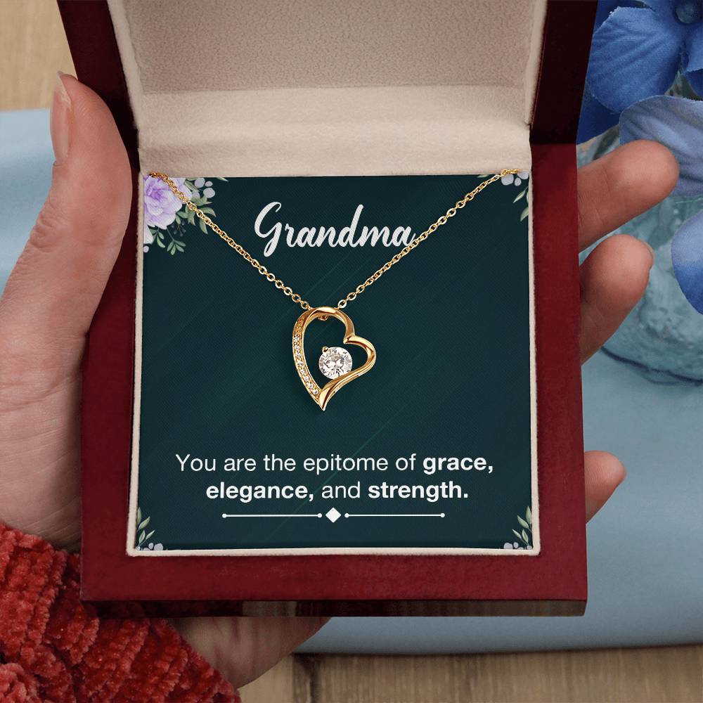 Gifts for Grandma Heart Necklace, Gifts from Grandkids