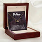 Gift for Mom Jewelry Heart Necklace Solid Yellow Cold with Diamonds