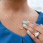 Gift to Mom from Kids Gold Diamond Heart Necklace for Mom Gifts
