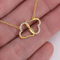 Gift to Mom from Kids Gold Diamond Heart Necklace for Mom Gifts