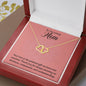 Gift to Mom from Kids Gold Diamond Heart Necklace for Mom Gifts