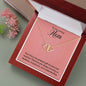 Gift to Mom from Kids Gold Diamond Heart Necklace for Mom Gifts