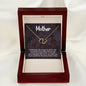 Gift for Mom Jewelry Heart Necklace Solid Yellow Cold with Diamonds