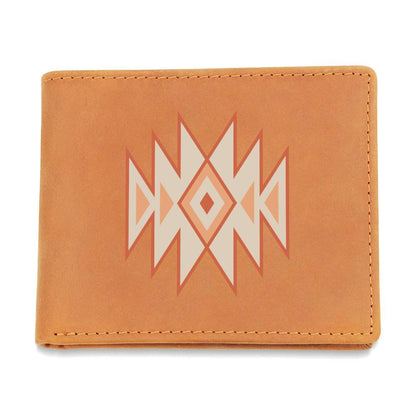 Premium Graphic Leather Wallet: Handcrafted Full Grain Cowhide Bifold for a Unique & Timeless Gift
