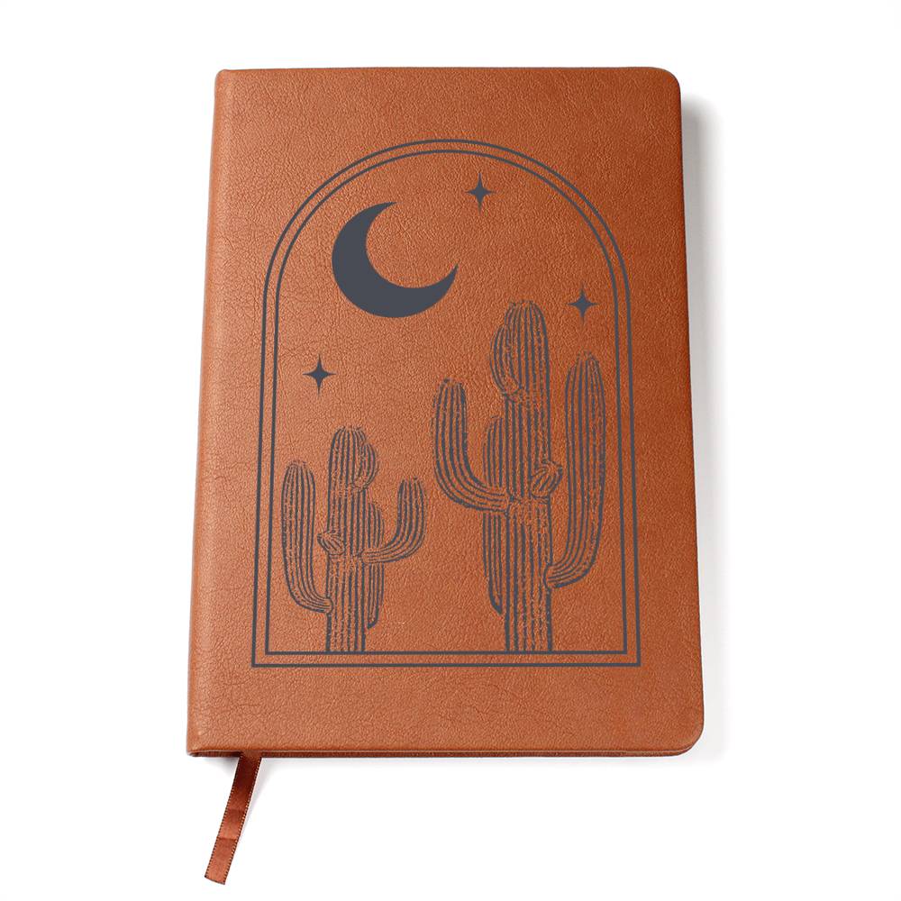 Vegan Leather Journal - Saguaro Desert Nights