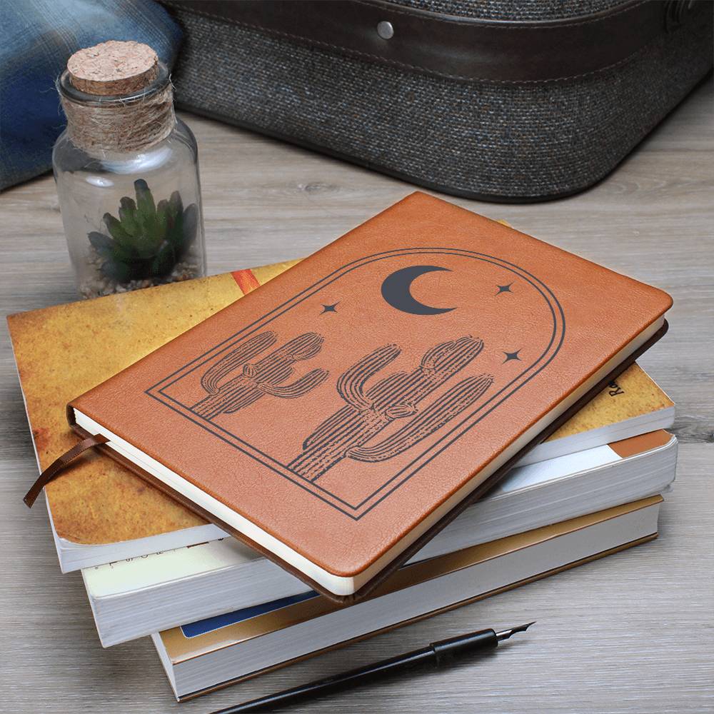 Vegan Leather Journal - Saguaro Desert Nights