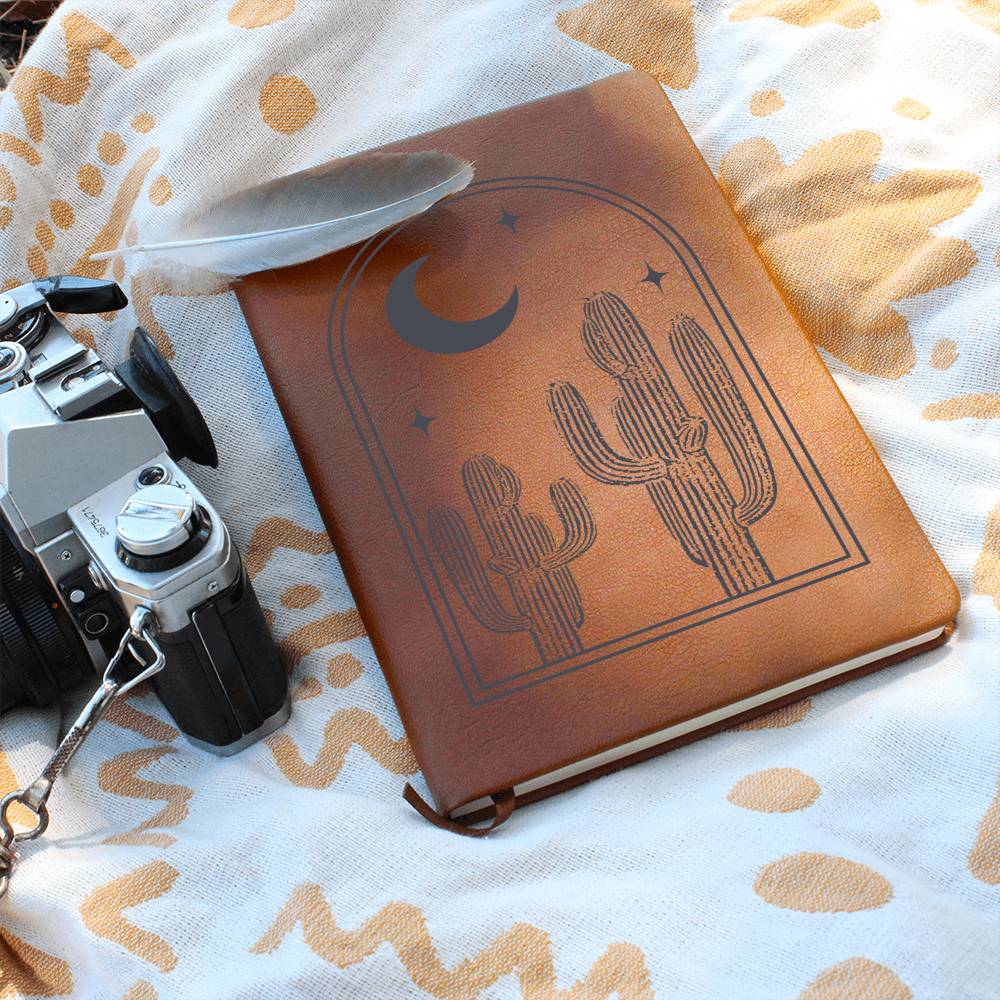 Vegan Leather Journal - Saguaro Desert Nights
