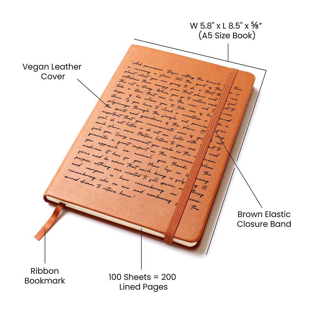 Spiritualism Journal, Vegan Leather - Nature Spirits Journal - Dakoda Goods & Co.