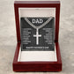 Dad Gifts for Father's Day Gifts Cross Necklace Personalized Engraving on Back