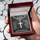Dad Gifts for Father's Day Gifts Cross Necklace Personalized Engraving on Back