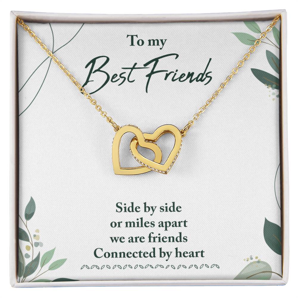 Best Friend Gifts for Friend, Miles Apart We Are Friends Connected by Heart