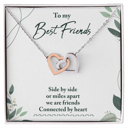 Best Friend Gifts for Friend, Miles Apart We Are Friends Connected by Heart