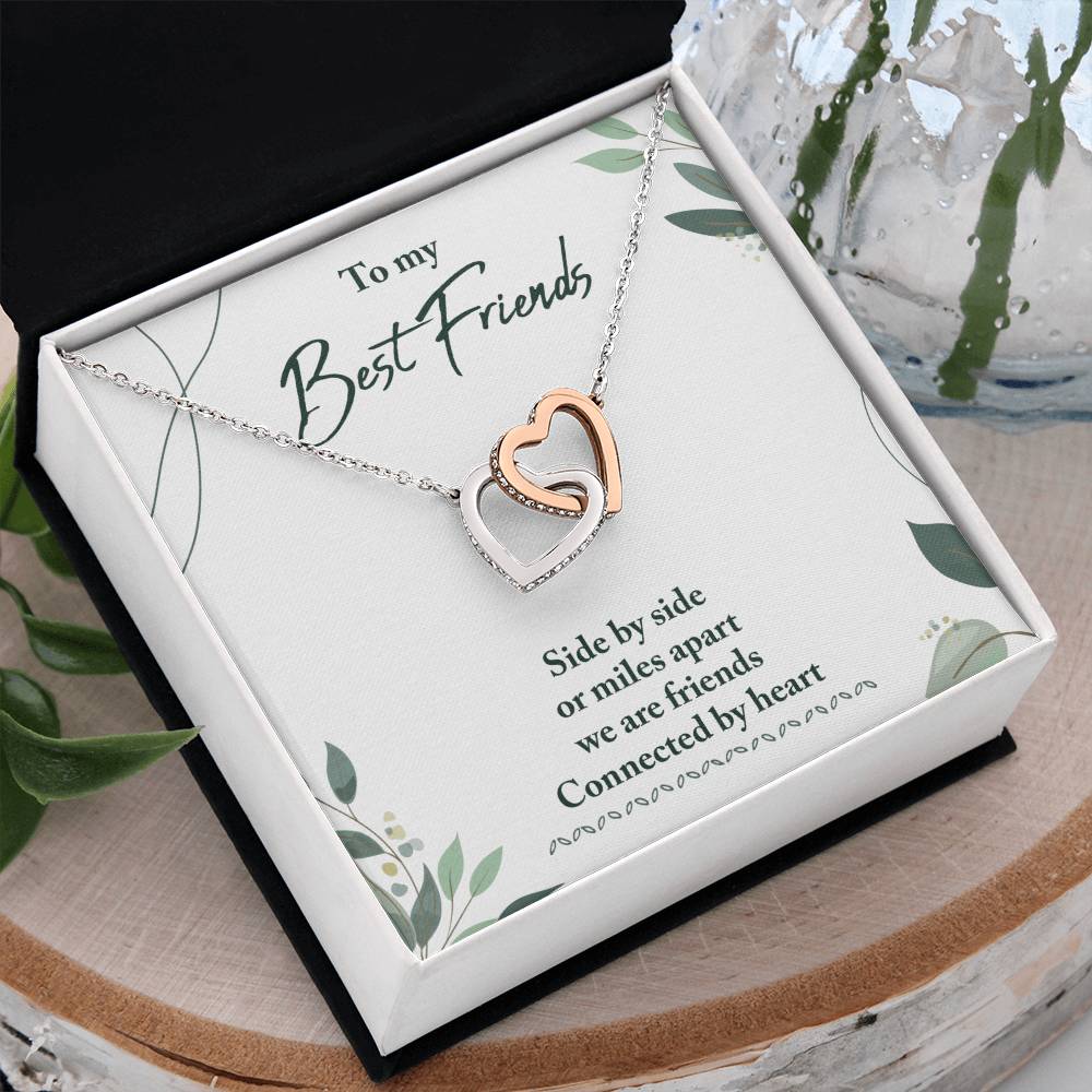 Best Friend Gifts for Friend, Miles Apart We Are Friends Connected by Heart