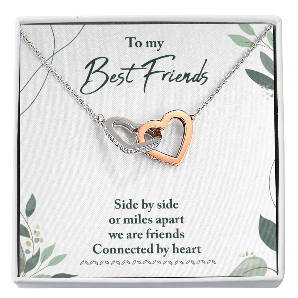 Best Friend Gifts for Friend, Miles Apart We Are Friends Connected by Heart
