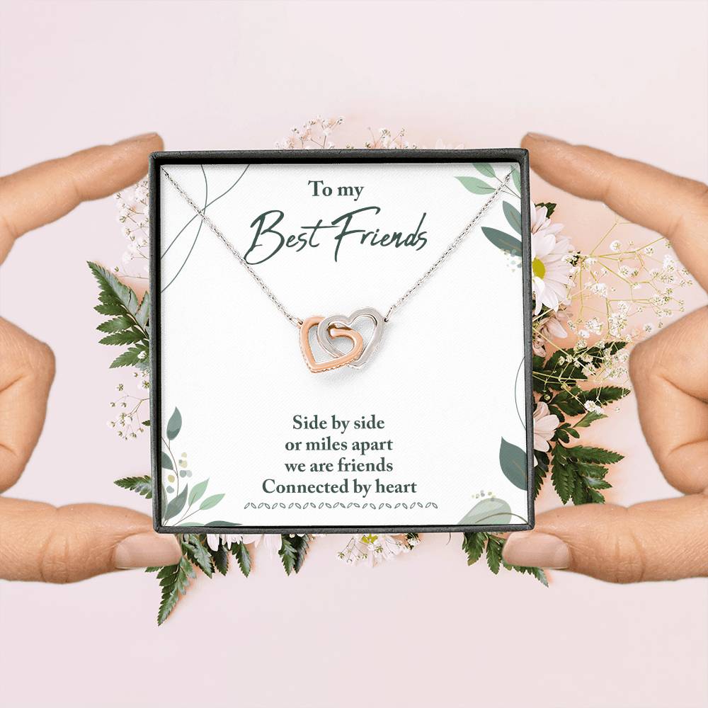 Best Friend Gifts for Friend, Miles Apart We Are Friends Connected by Heart