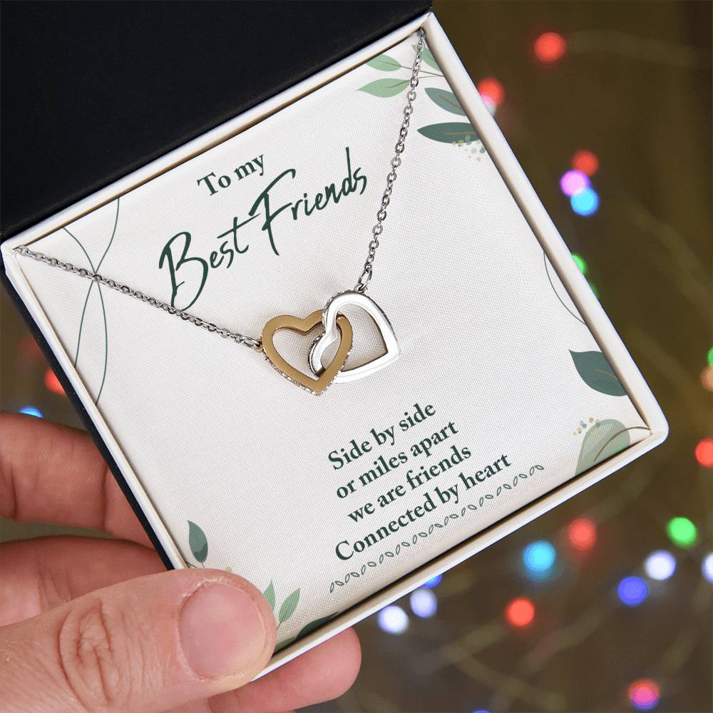 Best Friend Gifts for Friend, Miles Apart We Are Friends Connected by Heart