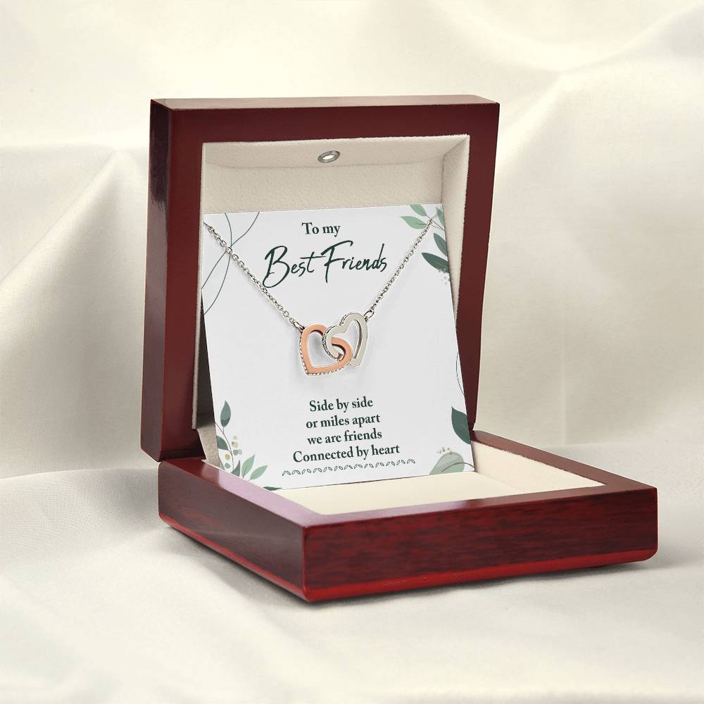 Best Friend Gifts for Friend, Miles Apart We Are Friends Connected by Heart