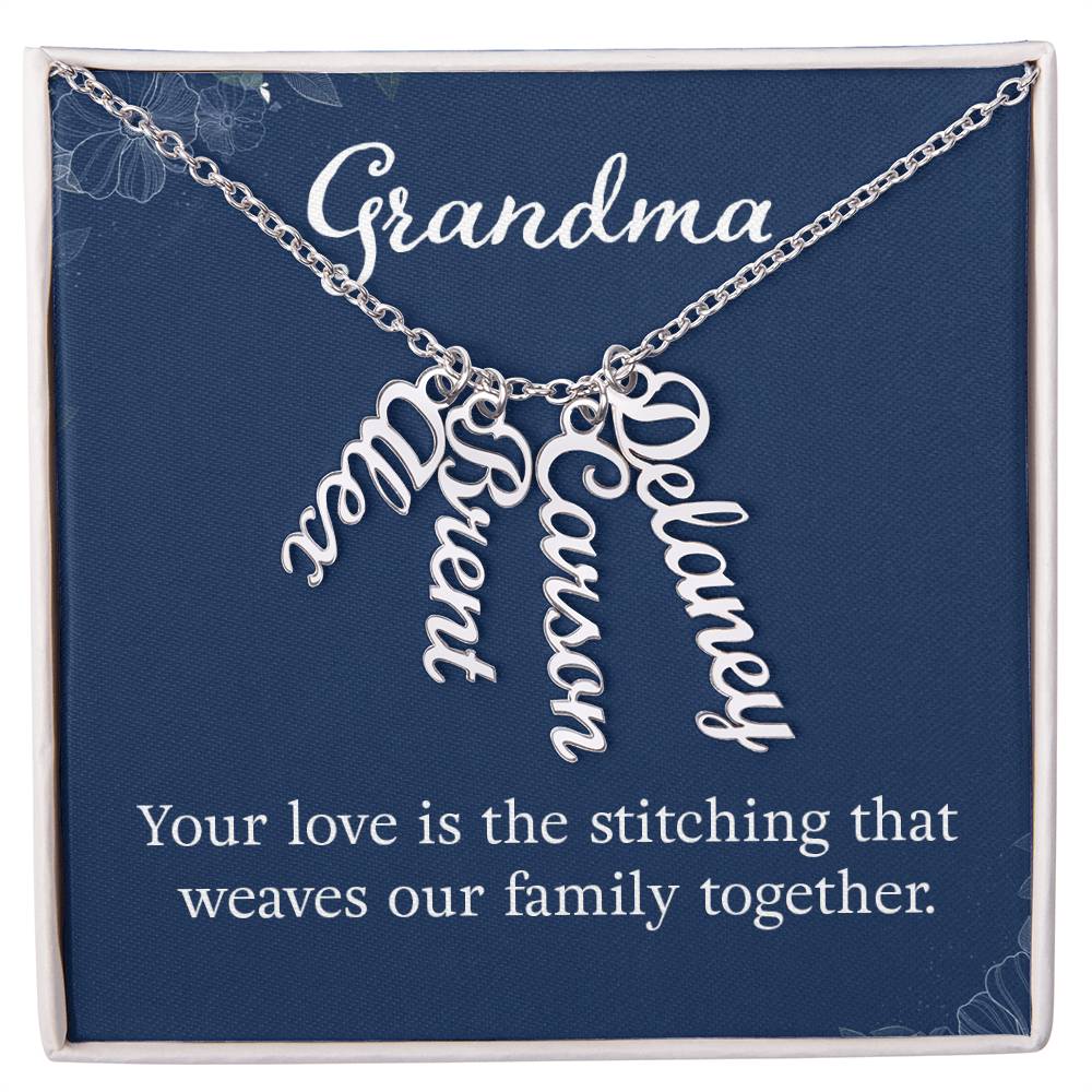 Grandkids Name Necklace Gift for Grandma Gifts Personalized Name
